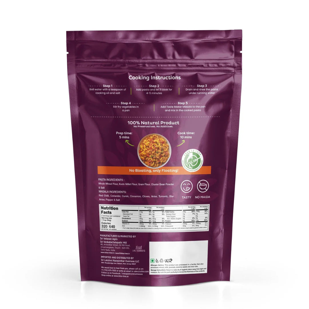 Kodo Millet Macaroni with Masala Packet